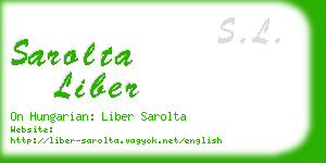 sarolta liber business card